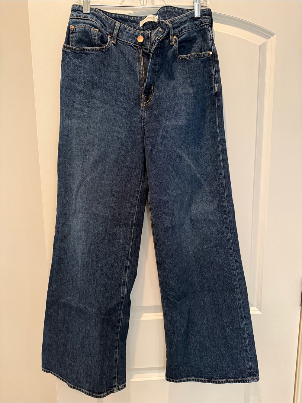 Treasure & Bond Dark Blue Wide-Leg Jeans